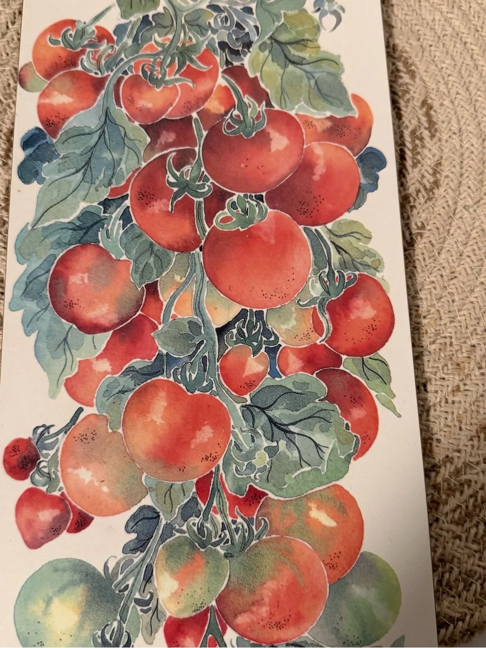 Vintage Charmaine Williamson Tomato Vine Cutting Board Retro Kitchen Wall Decor